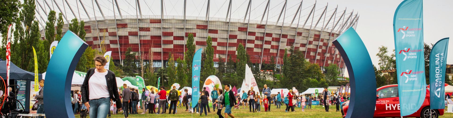 piknik sportowy na Stadionie Narodowym w Warszawie